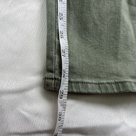 Vervet Jeans Womens Size 14 Green Cargo High Rise Loose Fit Wide Leg - Picture 7 of 8